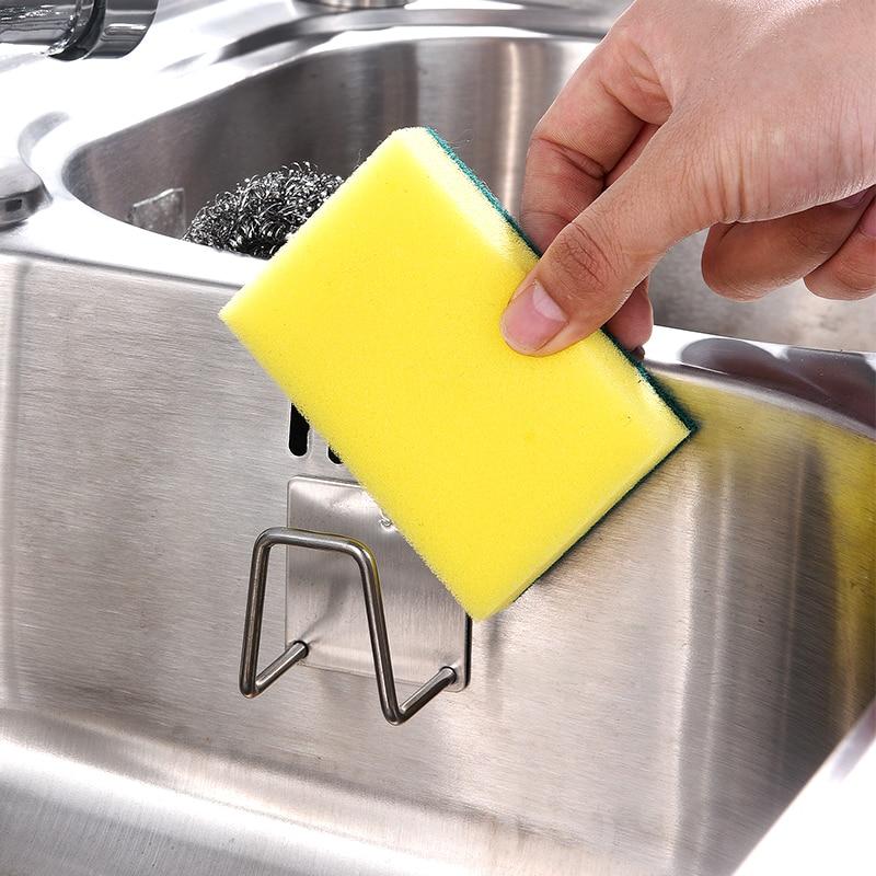 SpongeHolder™ - Égouttoir auto-adhésif en acier | Cuisine - La cuisine maline